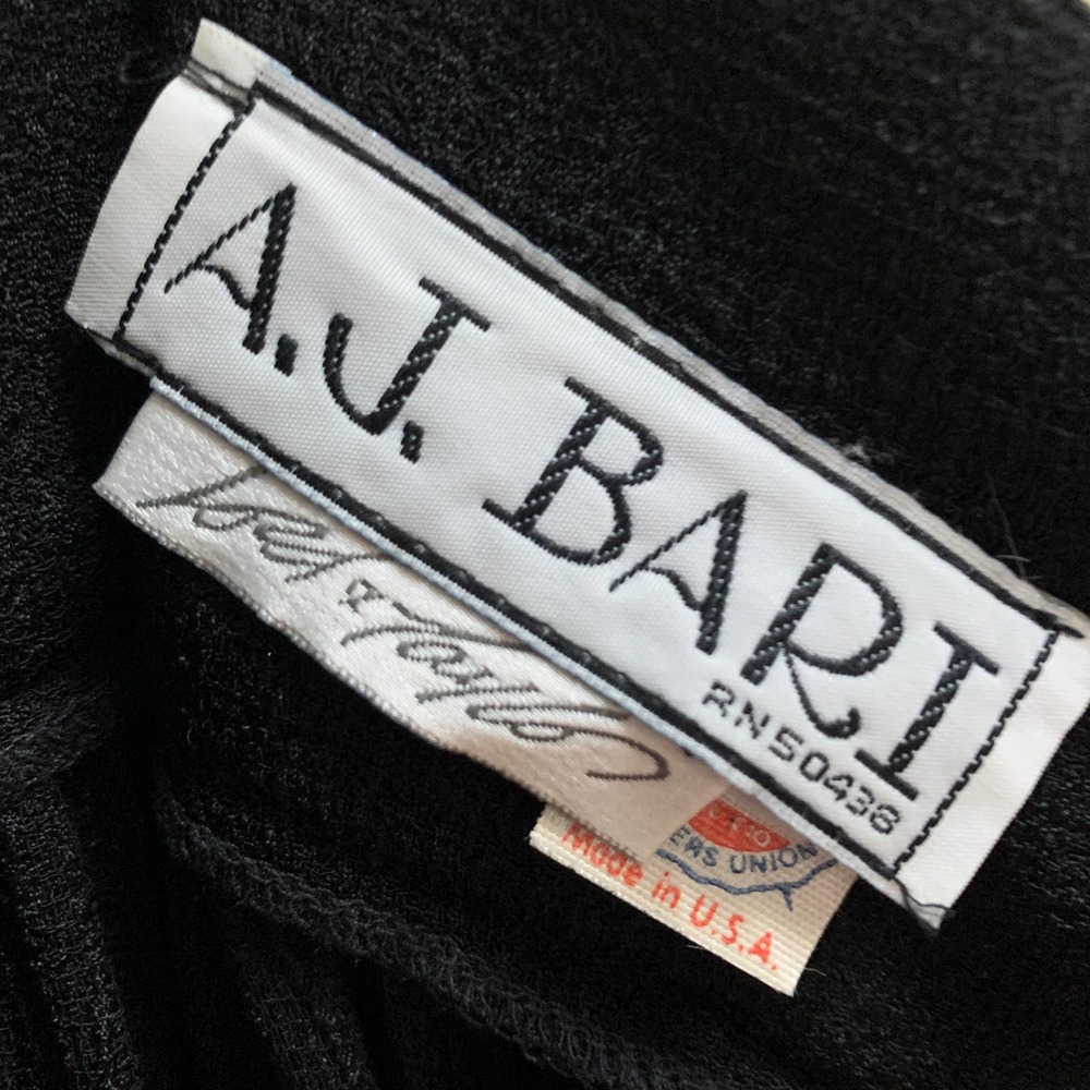 Vintage A.J. BARI Black Chiffon Bling Pilazzo Pants Size 8 - Picture 8 of 12